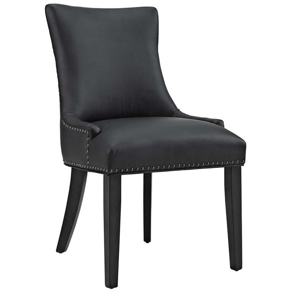 Black Faux Leather Upholstered Dining Chairs G21568