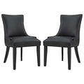 Black Faux Leather Upholstered Dining Chairs G21568