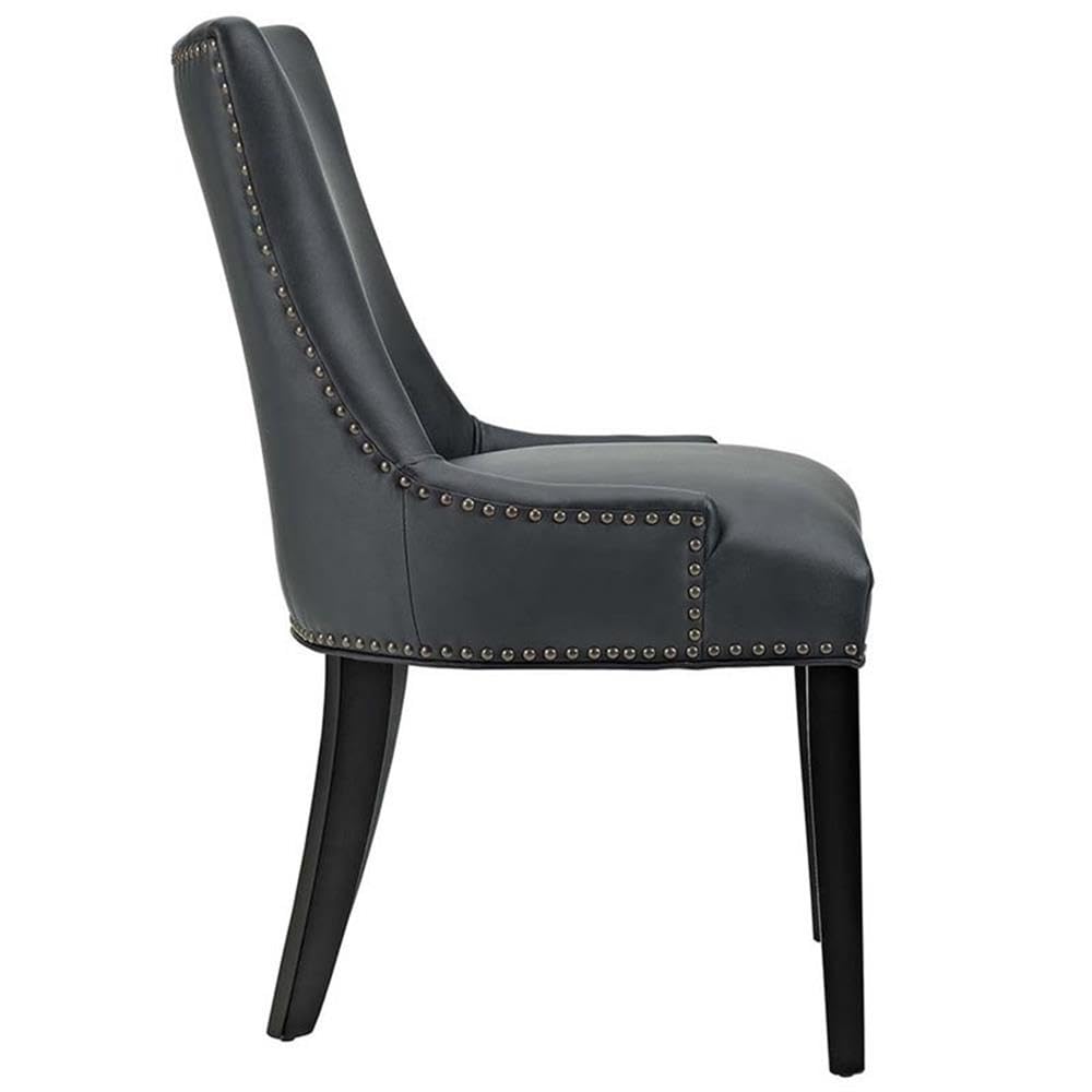 Black Faux Leather Upholstered Dining Chairs G21568