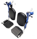 Blue Wheelchair Elevating Leg Rest with Padded Calf Pad X36676