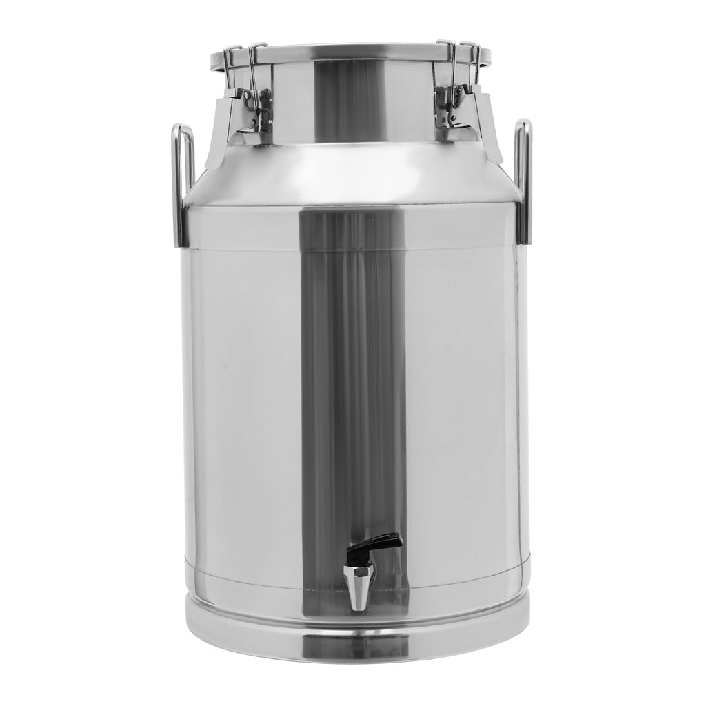 10 Gal Stainless Steel Milk Can Bucket with Faucet and Lid S129