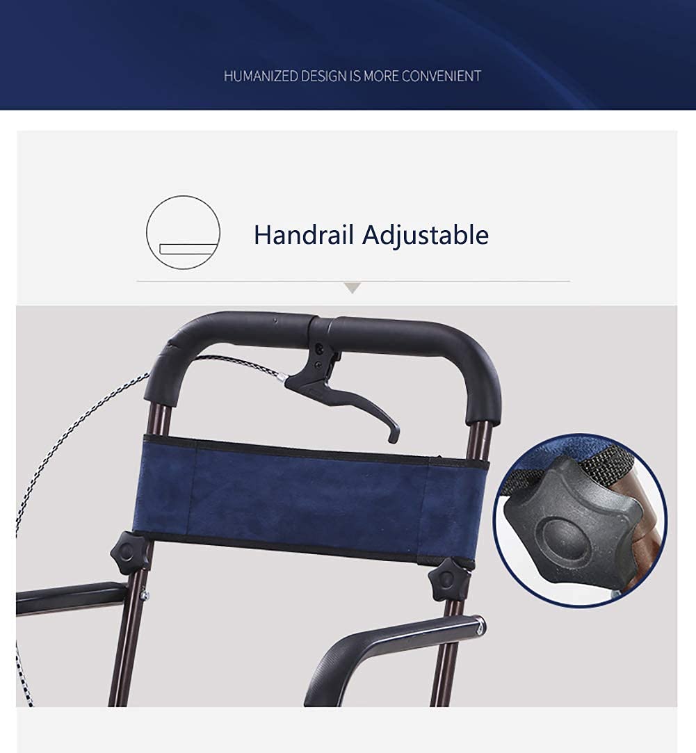 4 Wheel Folding Rollator Walker with Seat and Basket T801