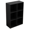 Black 6-Cube Storage Shelf Bookcase X562565