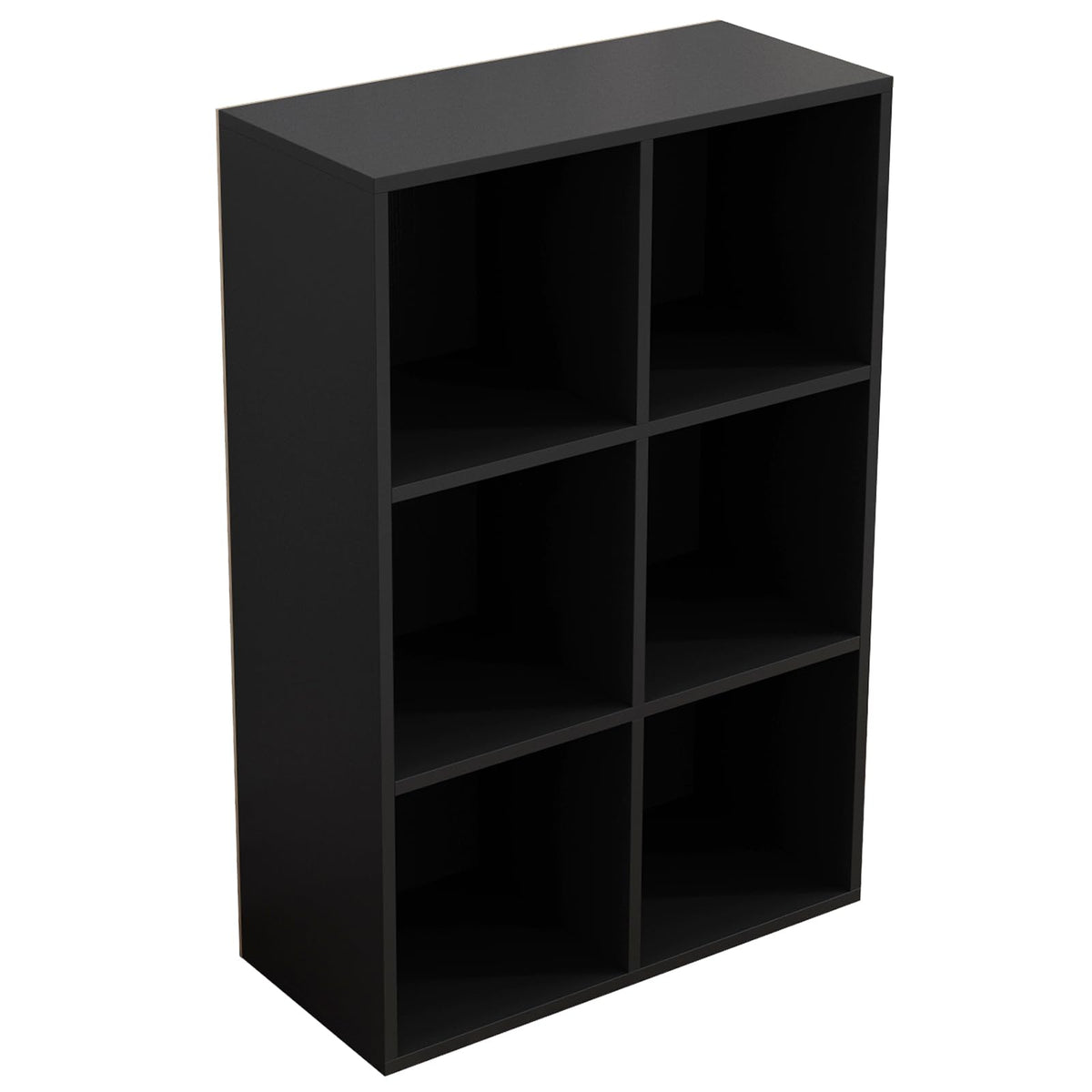 Black 6-Cube Storage Shelf Bookcase X562565