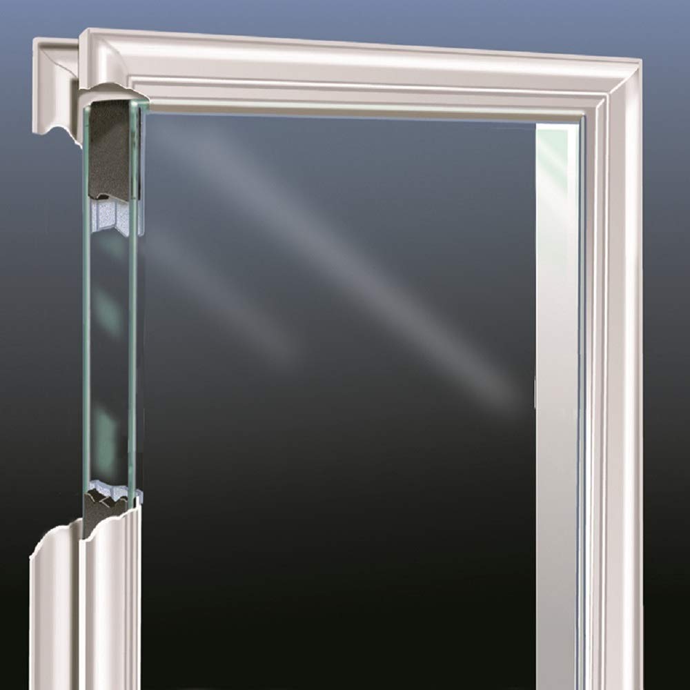 Steel Primed Right Hand In-Swing Exterior Prehung Door Full Lite 36"x80" with 14" Sidelites Y4570