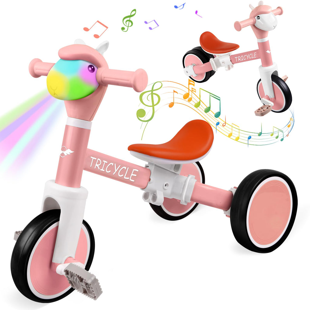 4-in-1 Kids Tricycle with Light & Music K628525