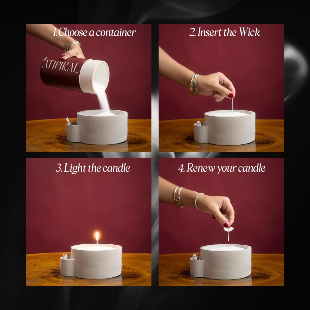 18oz Sand Pearled Candle with 30 Wicks T7648