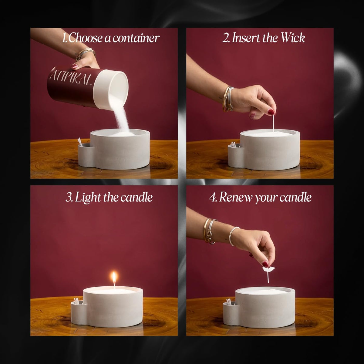18oz Sand Pearled Candle with 30 Wicks T7648