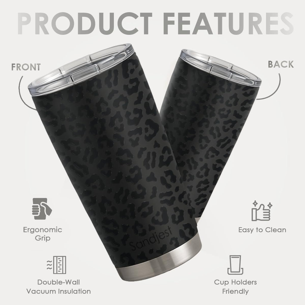 20oz Stainless Steel Insulated Leopard Print Tumbler Z5569