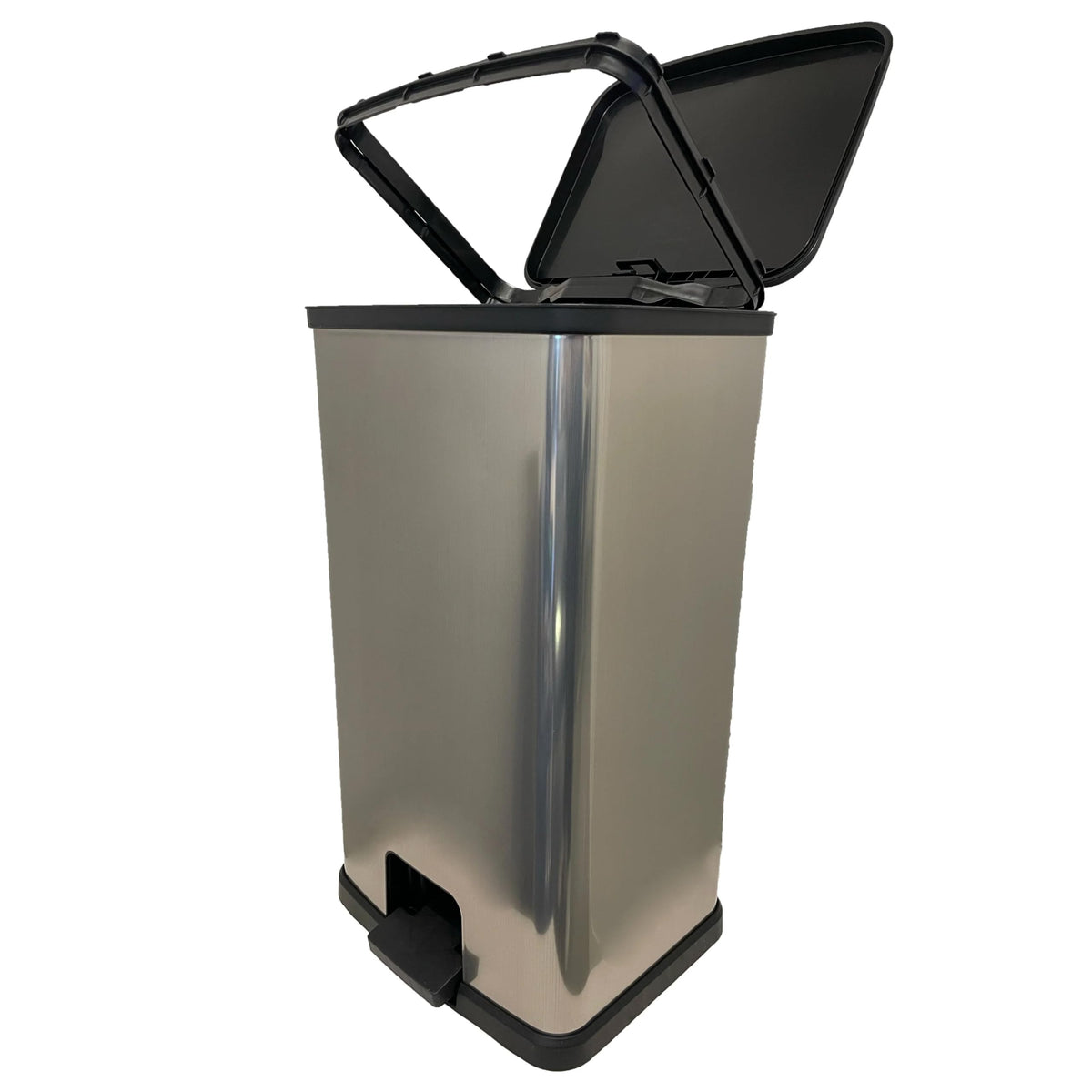 13 Gal Stainless Silver Step Trash Can M757