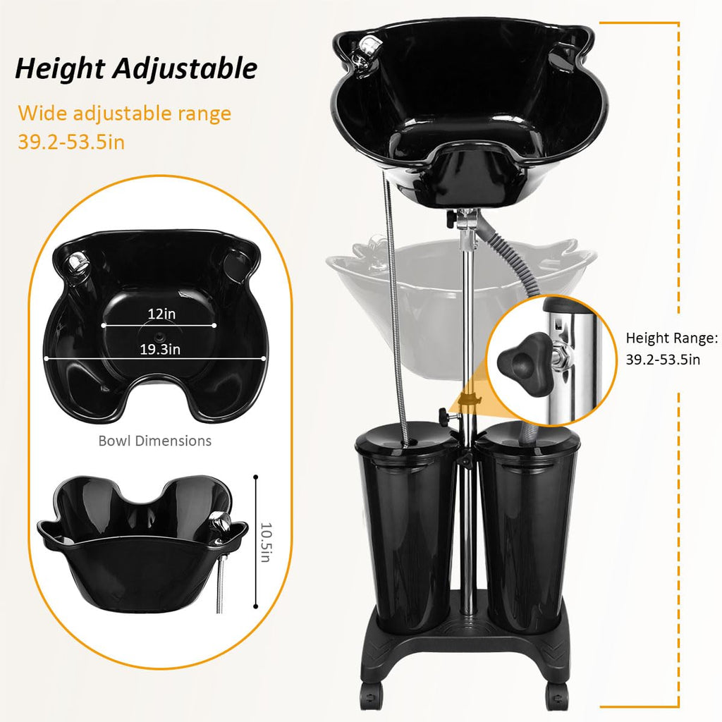 Portable Shampoo Bowl with Electric Pump W12804