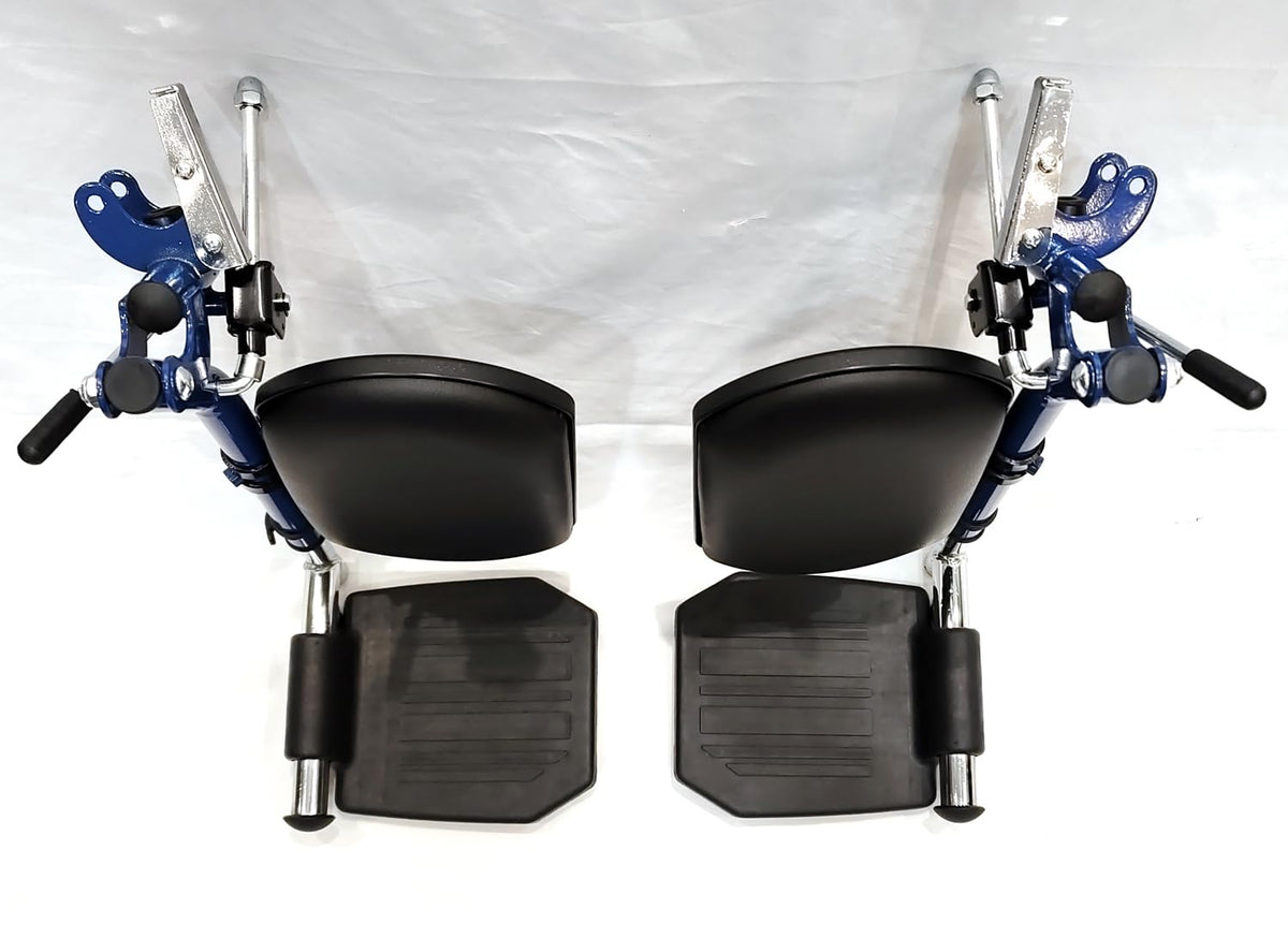 Blue Wheelchair Elevating Leg Rest with Padded Calf Pad X36676
