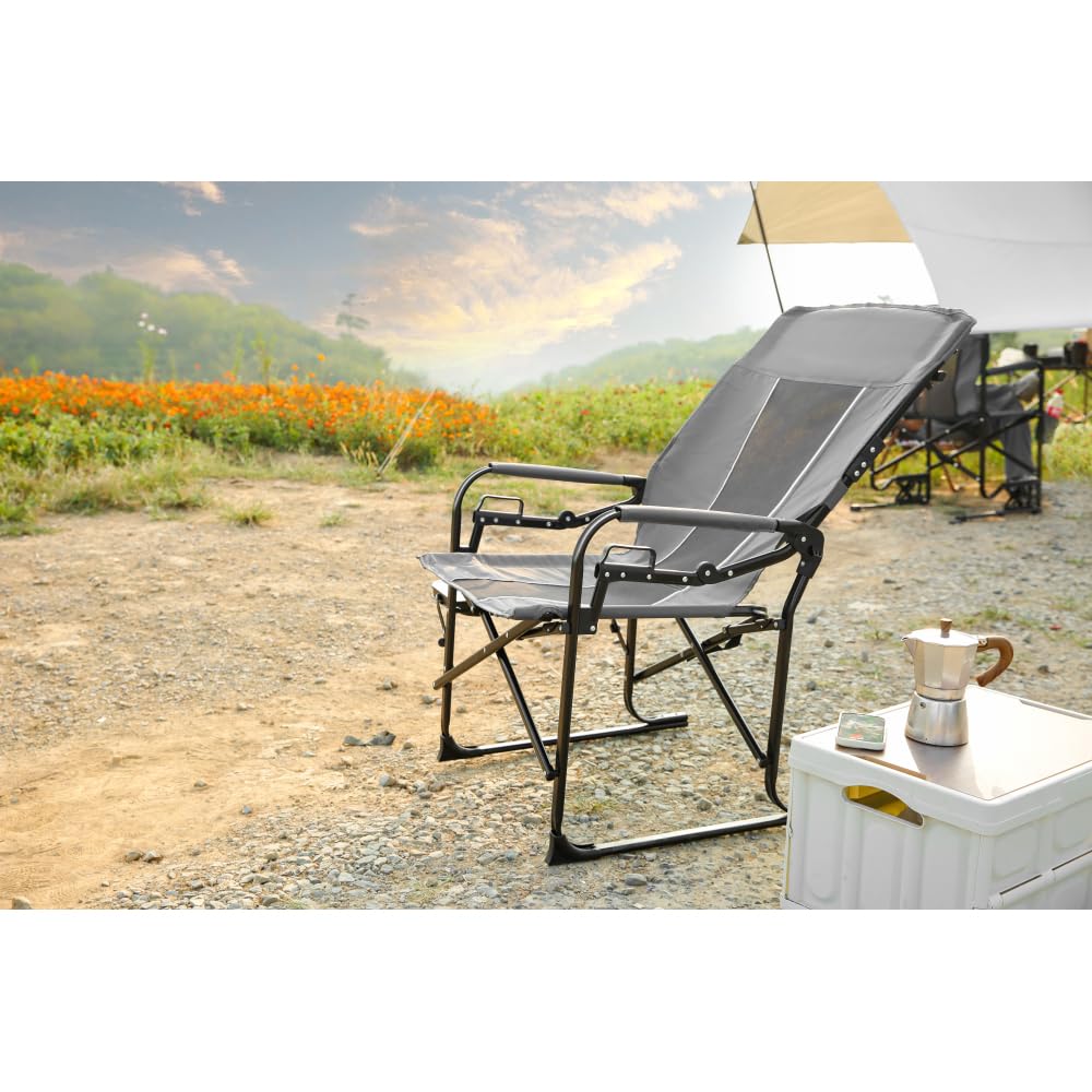 Oversized Portable Folding Camping Chair with Side Table X173166