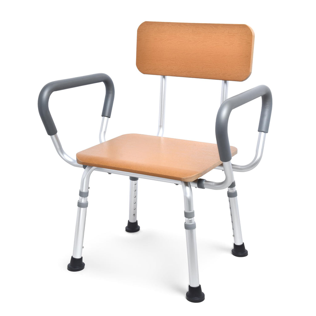 Height Adjustable Shower Chair with Arms and Back N979