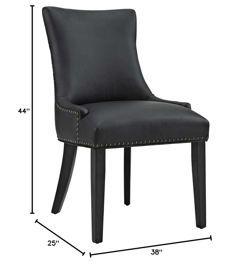 Black Faux Leather Upholstered Dining Chairs G21568