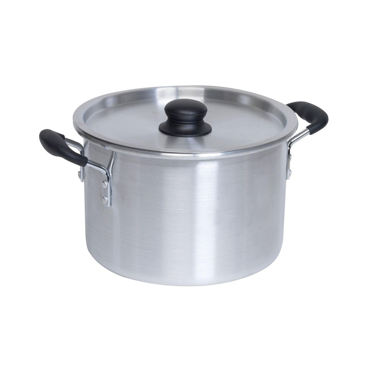 Silver 8 Quart Aluminum Stock Pot with Lid V90601