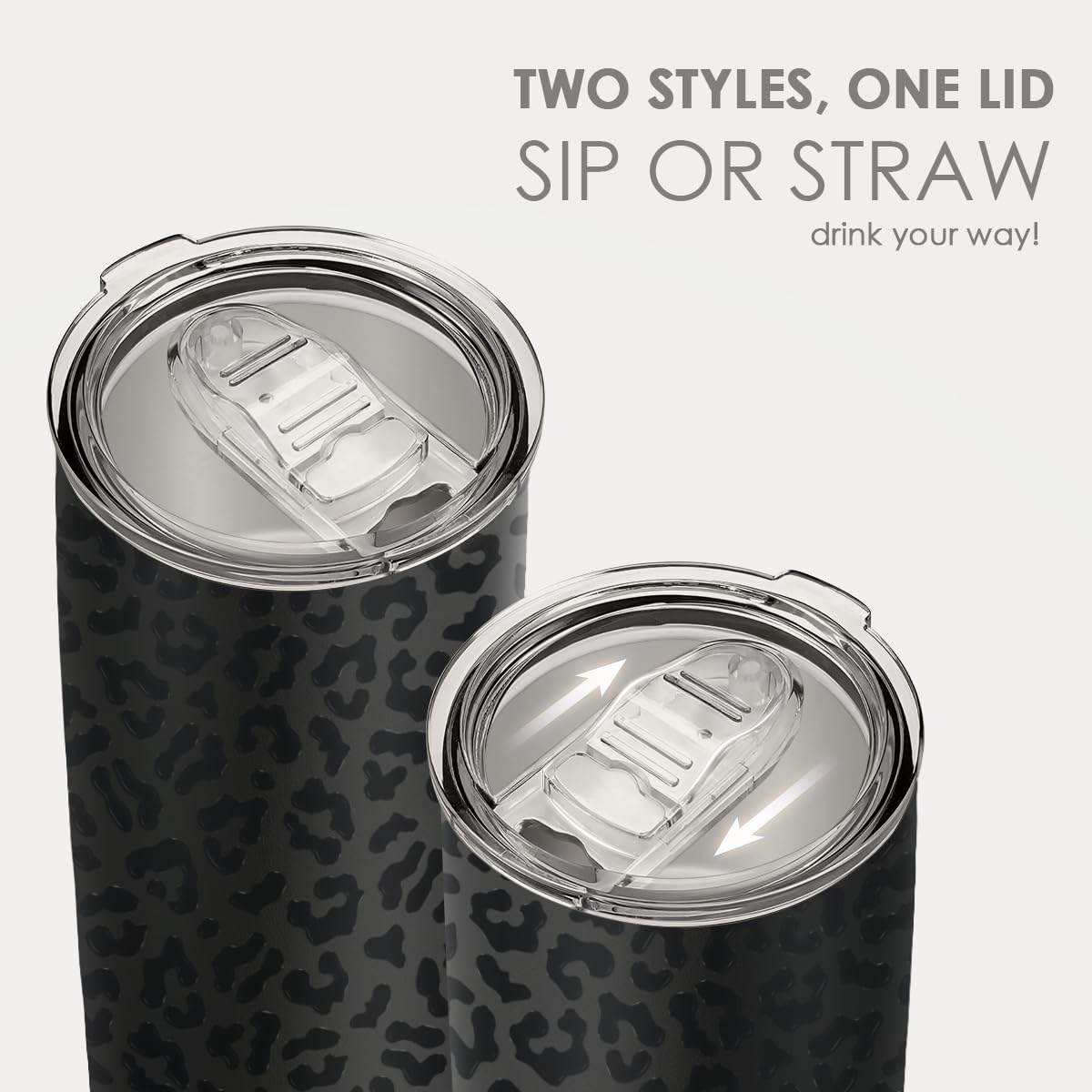 20oz Stainless Steel Insulated Leopard Print Tumbler Z5569