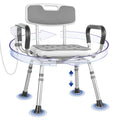 Swivel Shower Chair with Arms & Back, 5-Level Height Adjustable, 300 lbs L655
