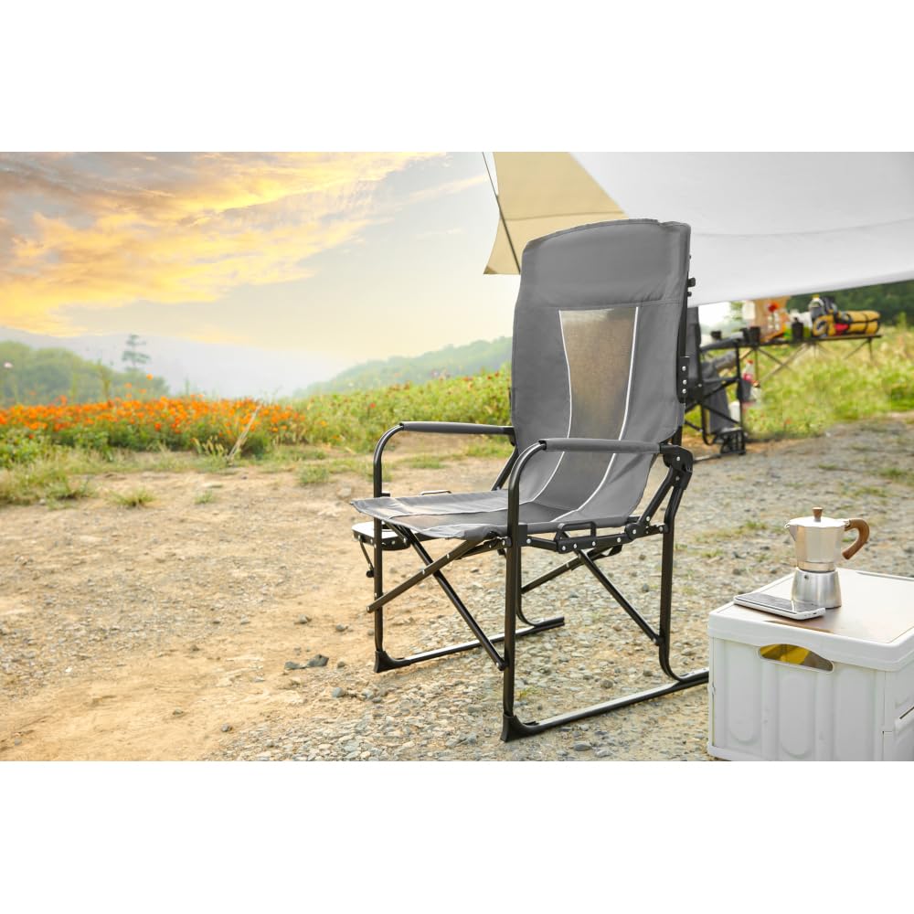 Oversized Portable Folding Camping Chair with Side Table X173166