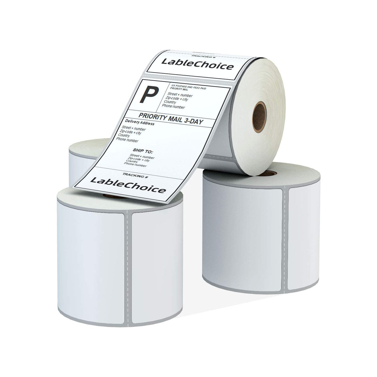 4 Rolls 450 Labels 4x6 Direct Thermal Shipping Labels 1" Core Permanent Adhesive C8772