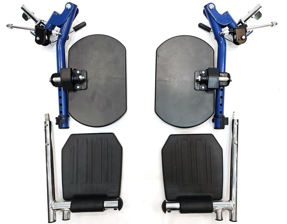 Blue Wheelchair Elevating Leg Rest with Padded Calf Pad X36676