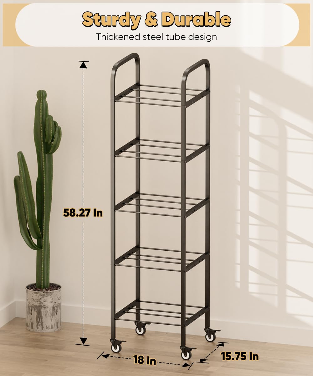 5-Tier 3D Printer Filament Storage Rack with Wheels X811848