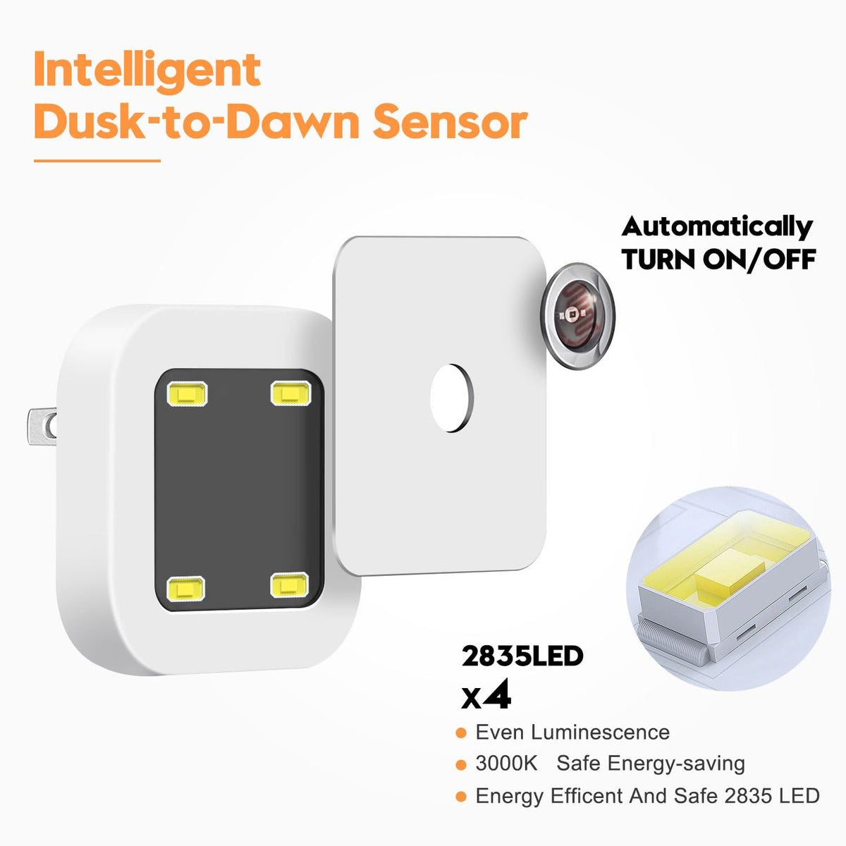 Warm White 8-Pack Plug in Night Light X447