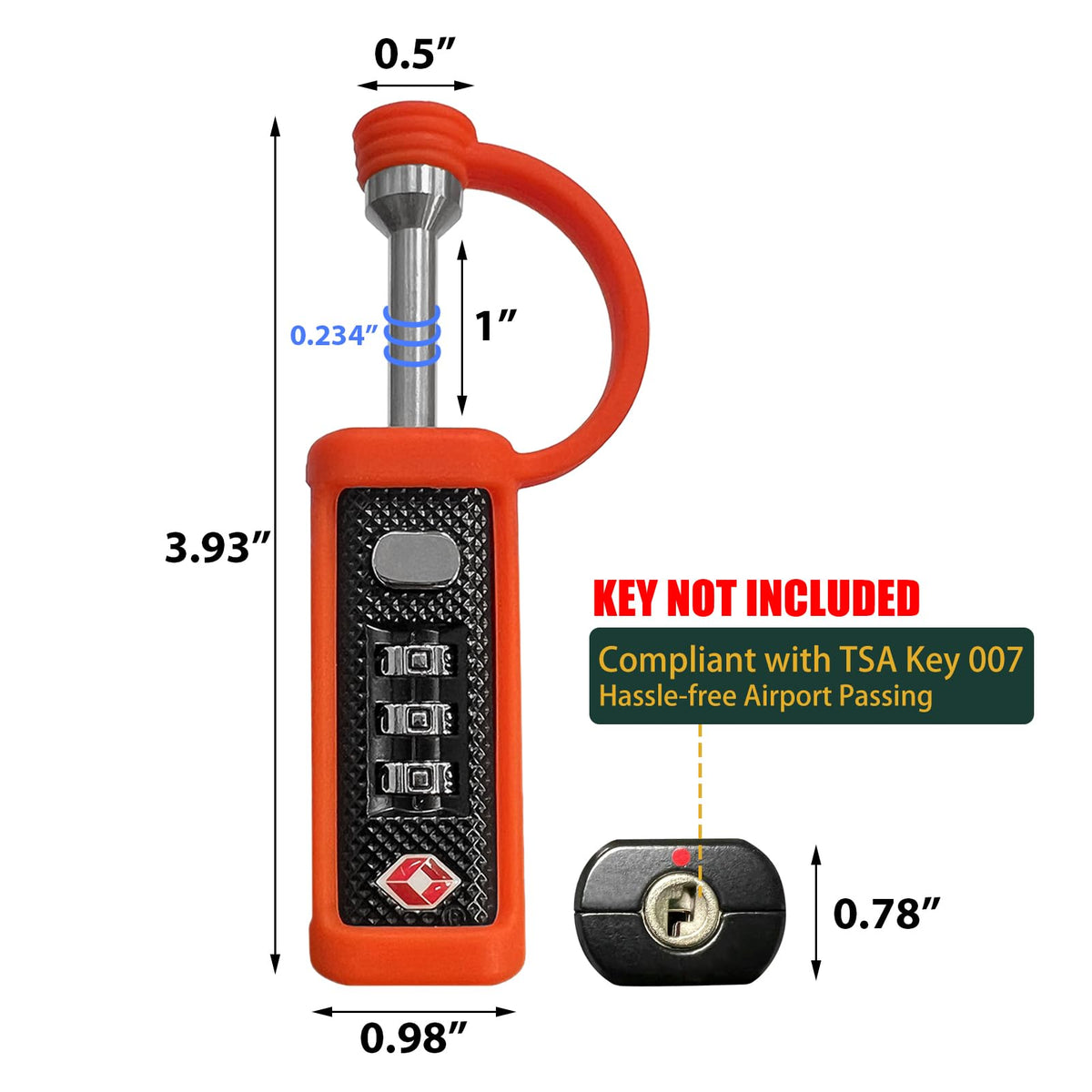 TSA Lock 3-Dial Combo Padlock 2 Pack R71512