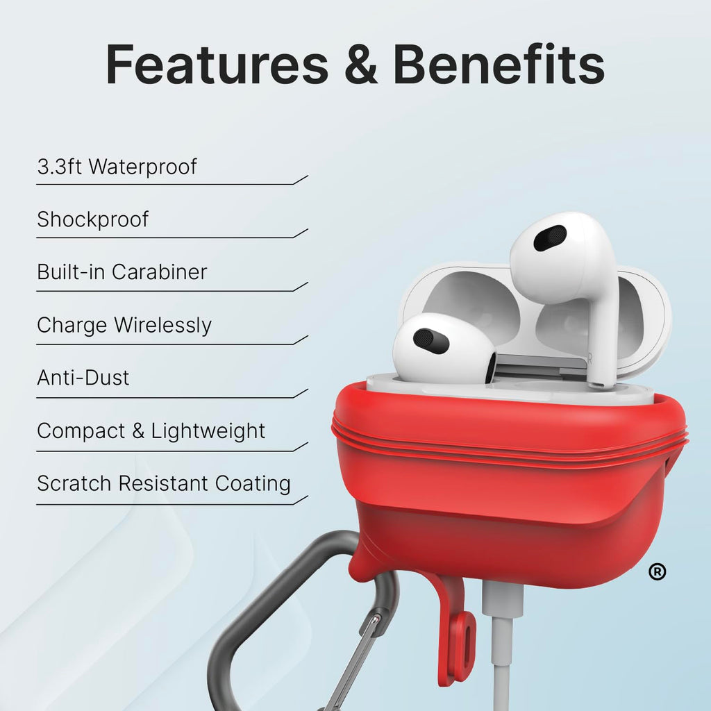 Waterproof AirPods 3rd Generation Case with Carabiner H316546