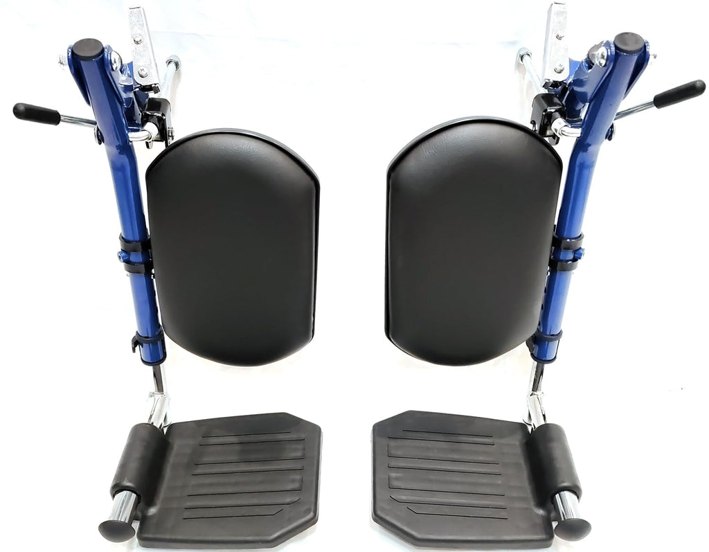 Blue Wheelchair Elevating Leg Rest with Padded Calf Pad X36676