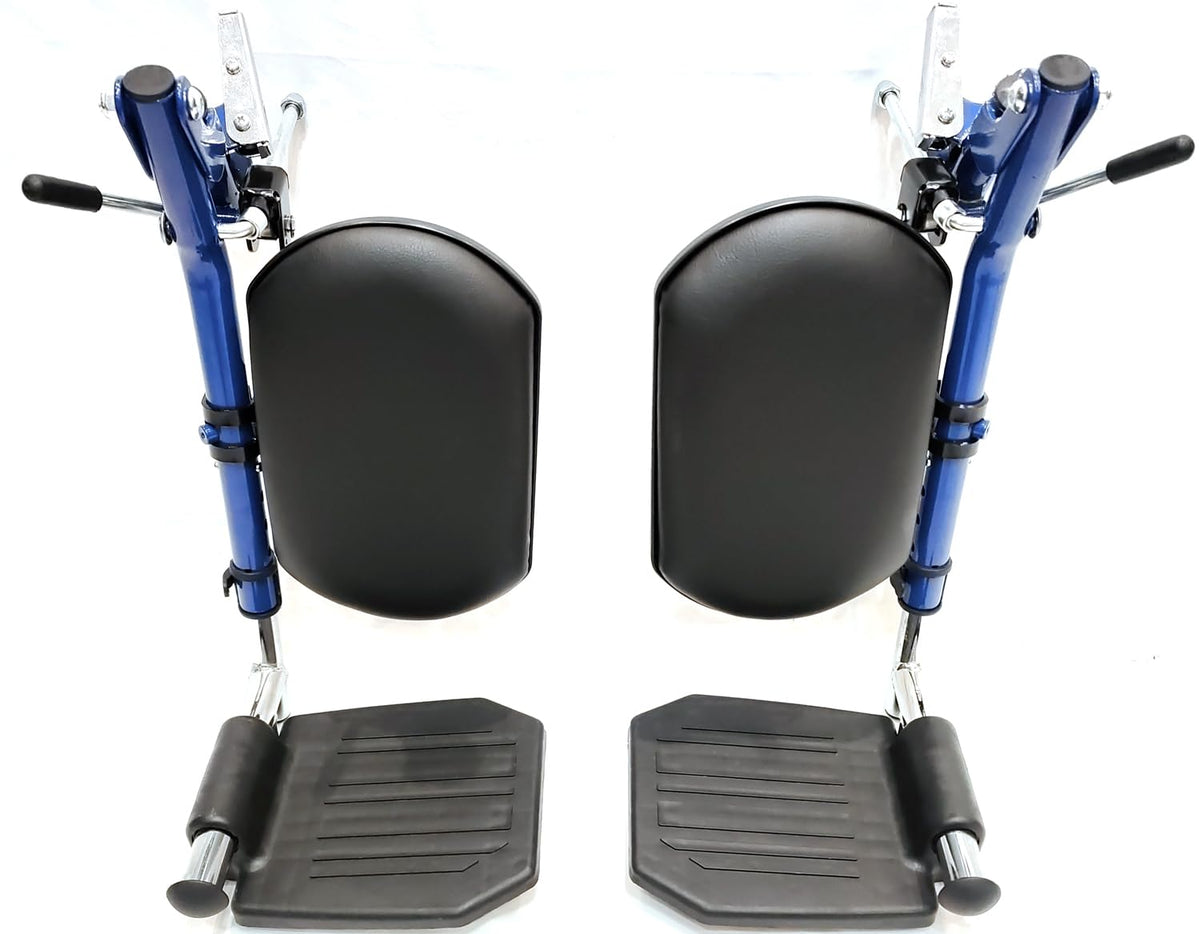 Blue Wheelchair Elevating Leg Rest with Padded Calf Pad X36676