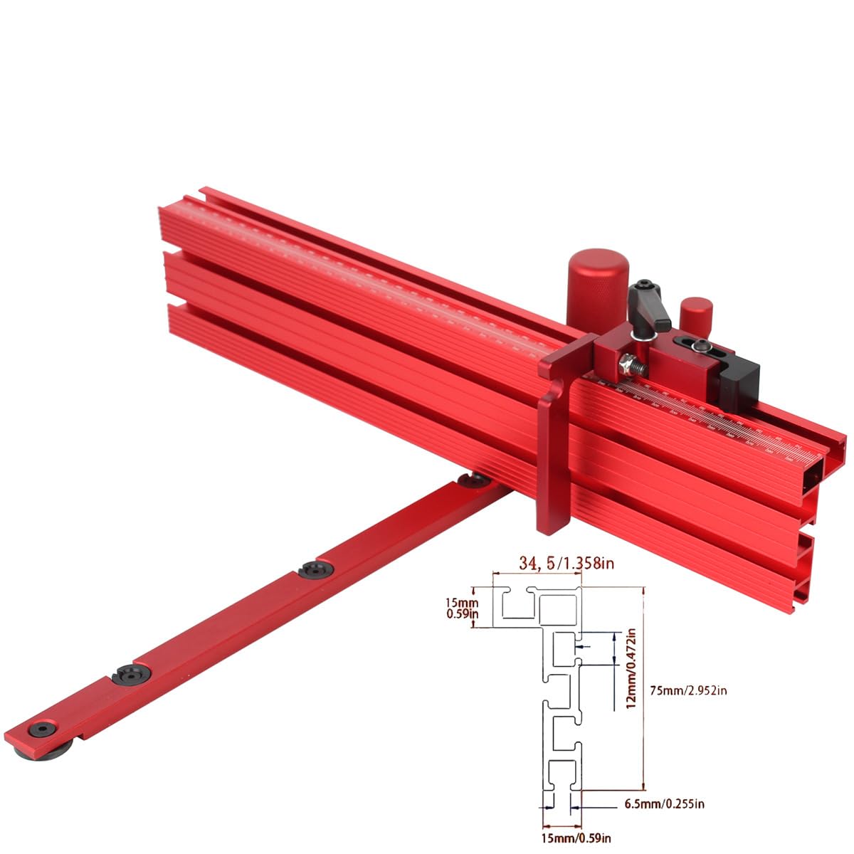 Table Saw Precision Miter System with Miter Fence & Bar L6101