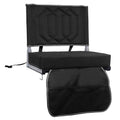 Padded Bleacher Chair Cushion with Backrest, 1 Pack, Black G4790