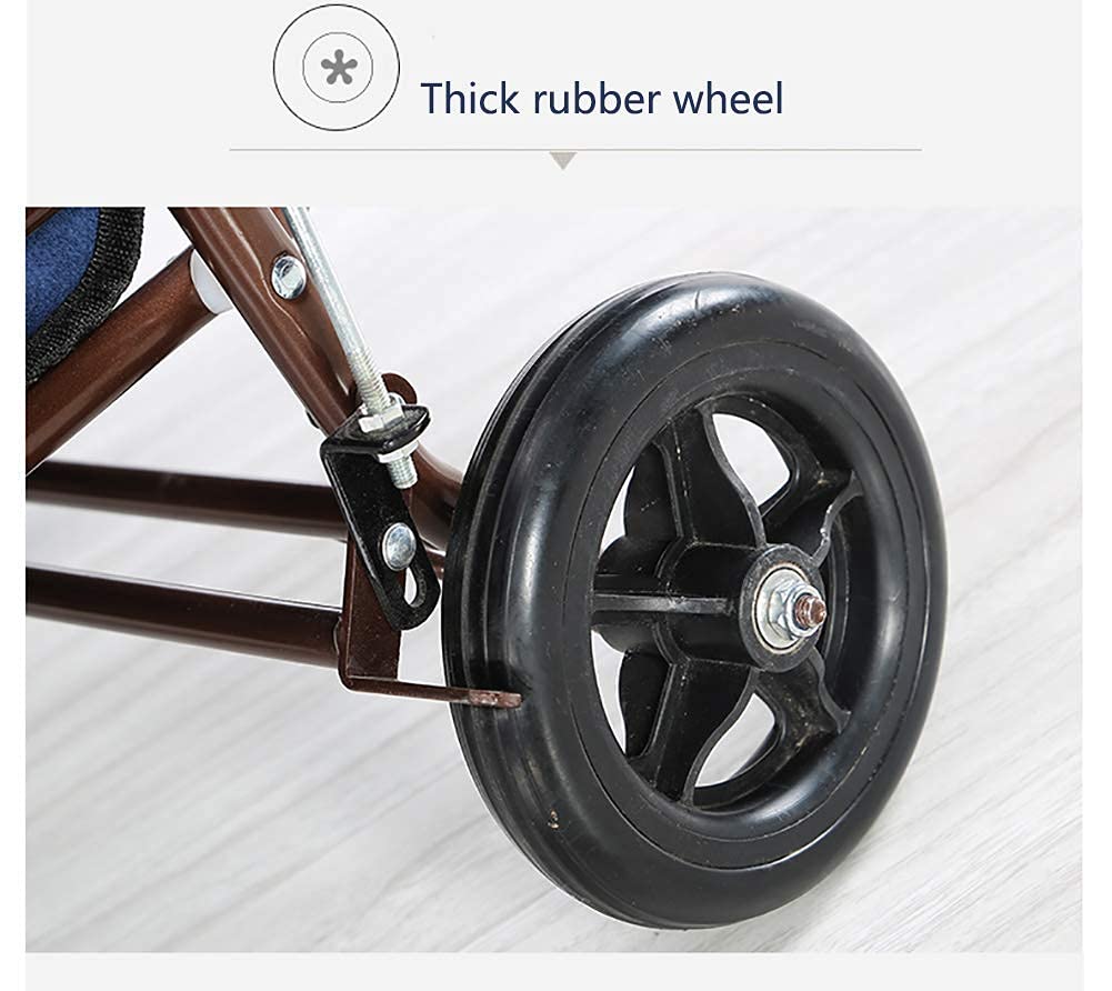 4 Wheel Folding Rollator Walker with Seat and Basket T801