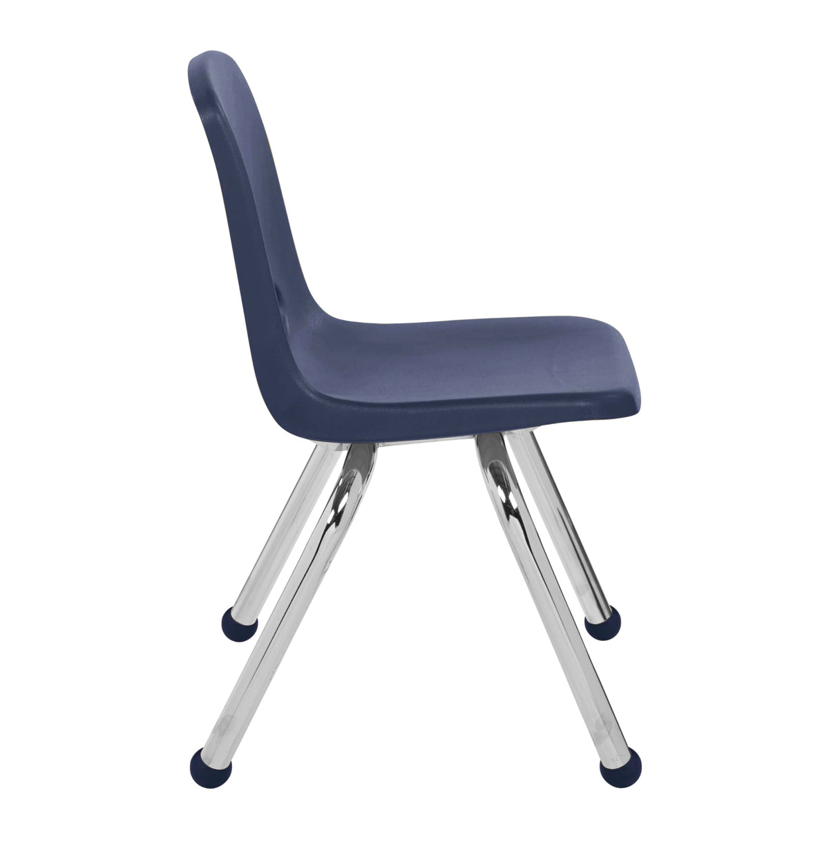 12" School Stack Chair with Ball Glides, Navy, 6-Pack A68375