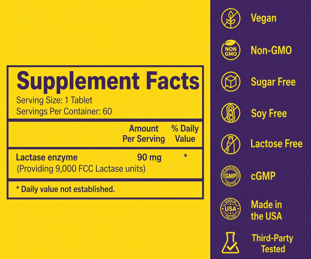 Lactase Enzyme Tablets 60 Tablets S562733