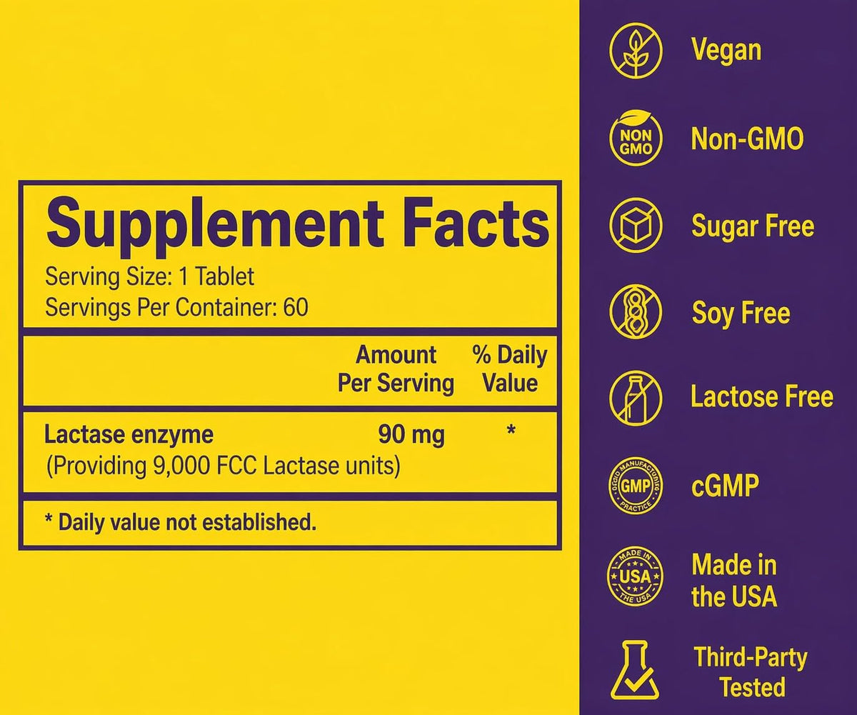 Lactase Enzyme Tablets 60 Tablets S562733