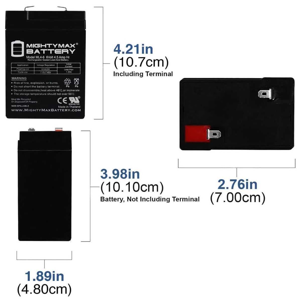 6V 4.5AH Battery 2 Pack V89525