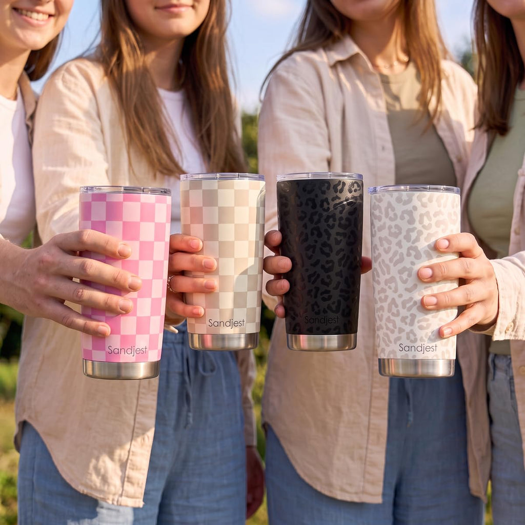 20oz Stainless Steel Insulated Leopard Print Tumbler Z5569