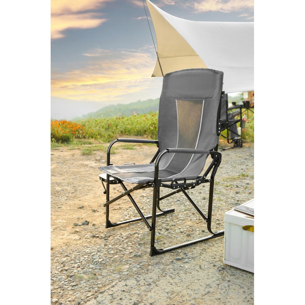 Oversized Portable Folding Camping Chair with Side Table X173166