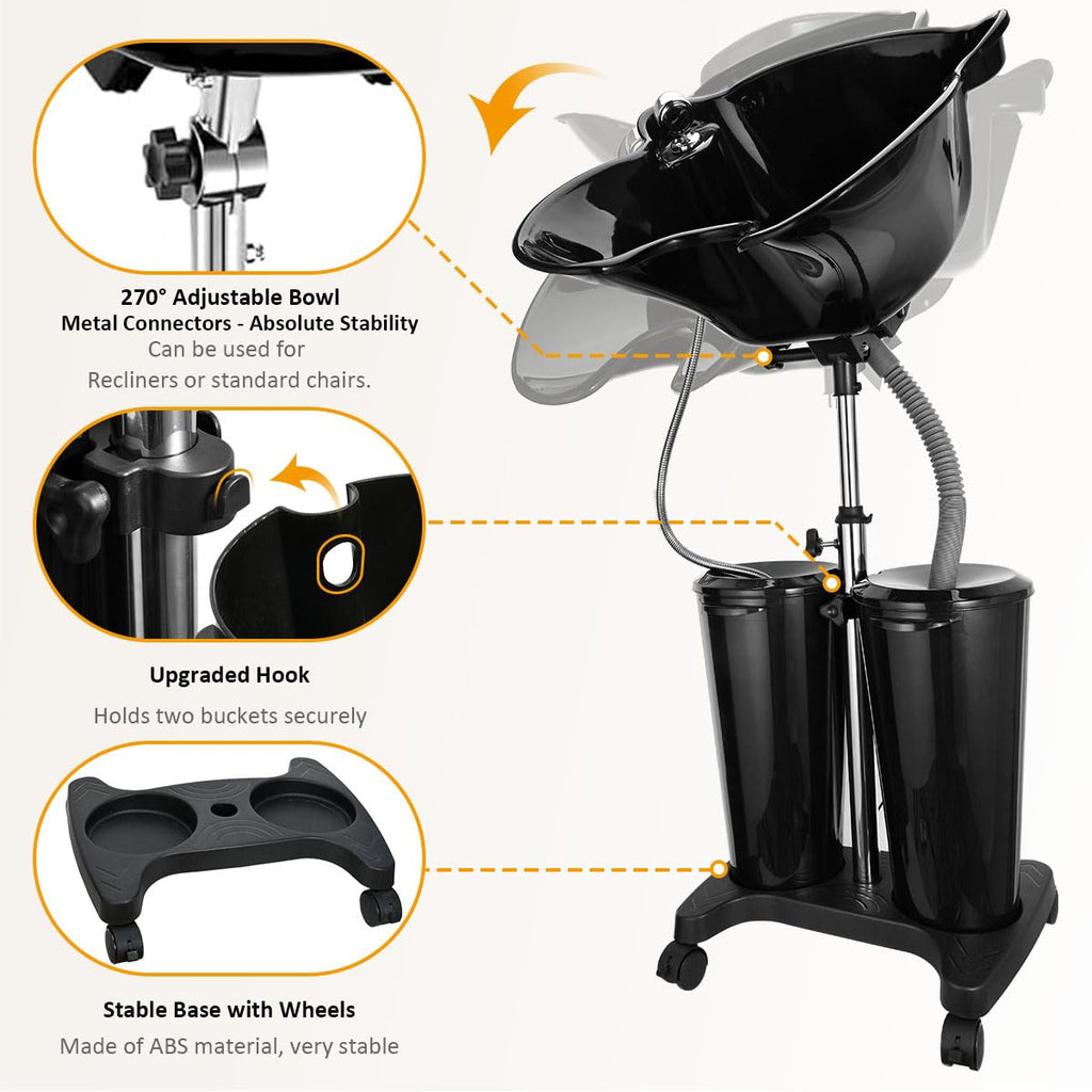 Portable Shampoo Bowl with Electric Pump W12804