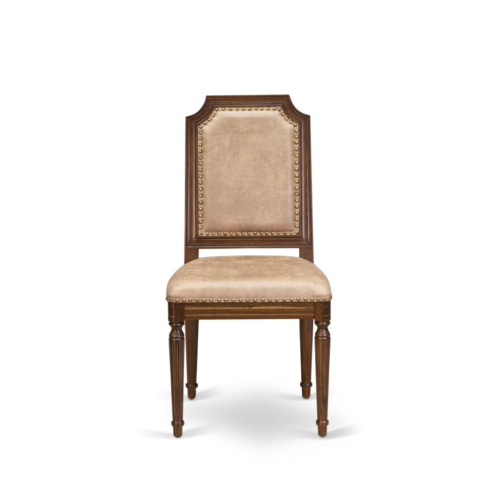 9 Piece Dining Table and 8 Beige Polyester Fabric Chairs J551