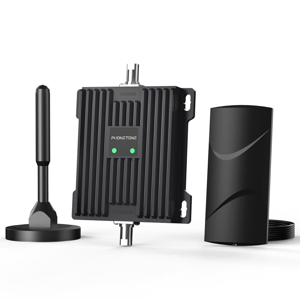 Vehicle Cell Phone Signal Booster with Omni-Directional Roof Antenna Grey A933098
