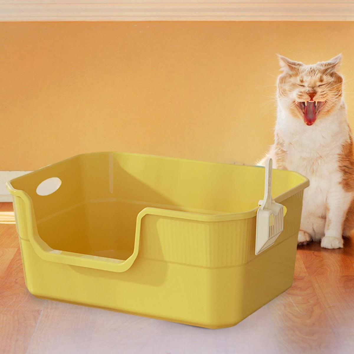 Open Top Cat Litter Tray with High Sides PP Z636