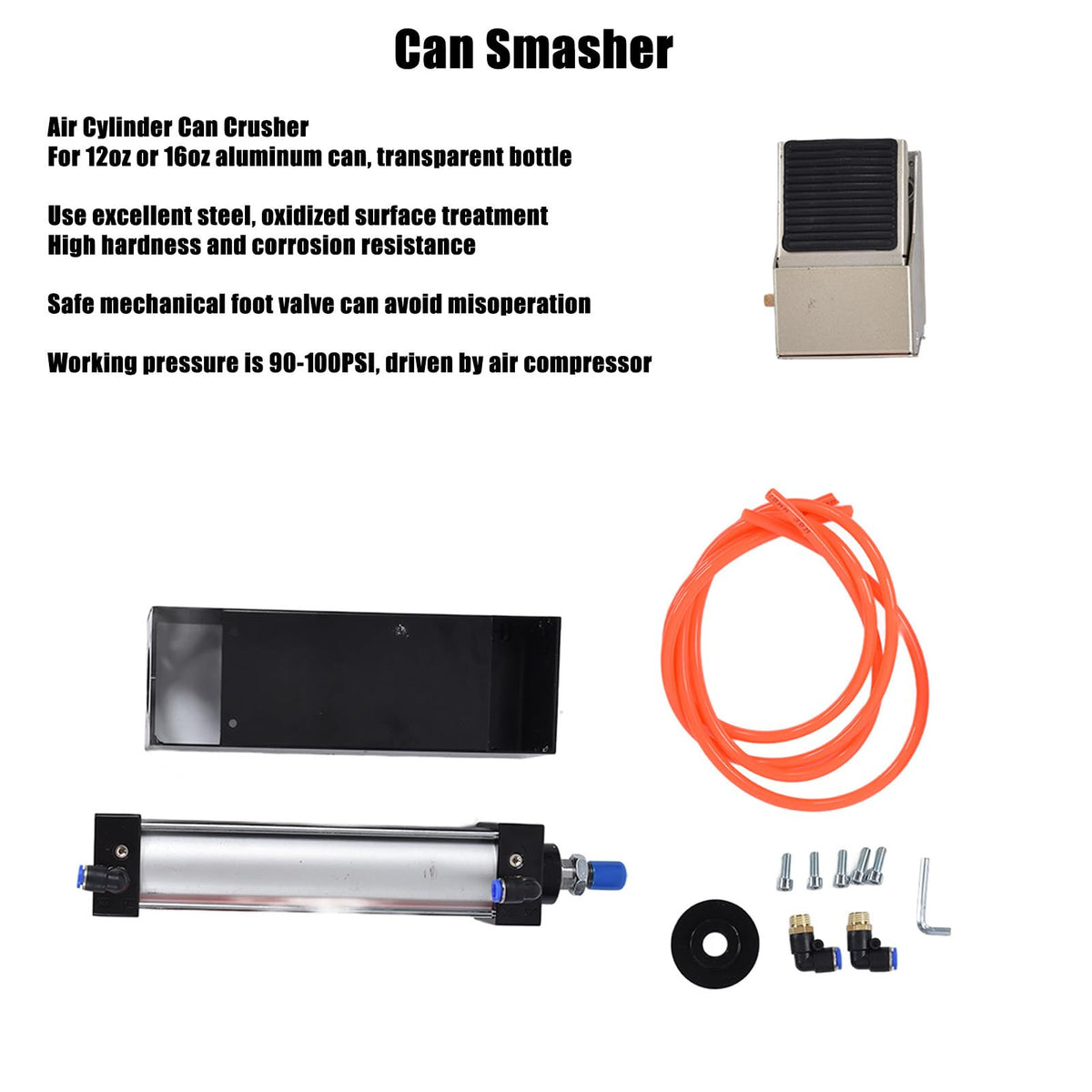 Pneumatic Can Crusher with Foot Valve H986