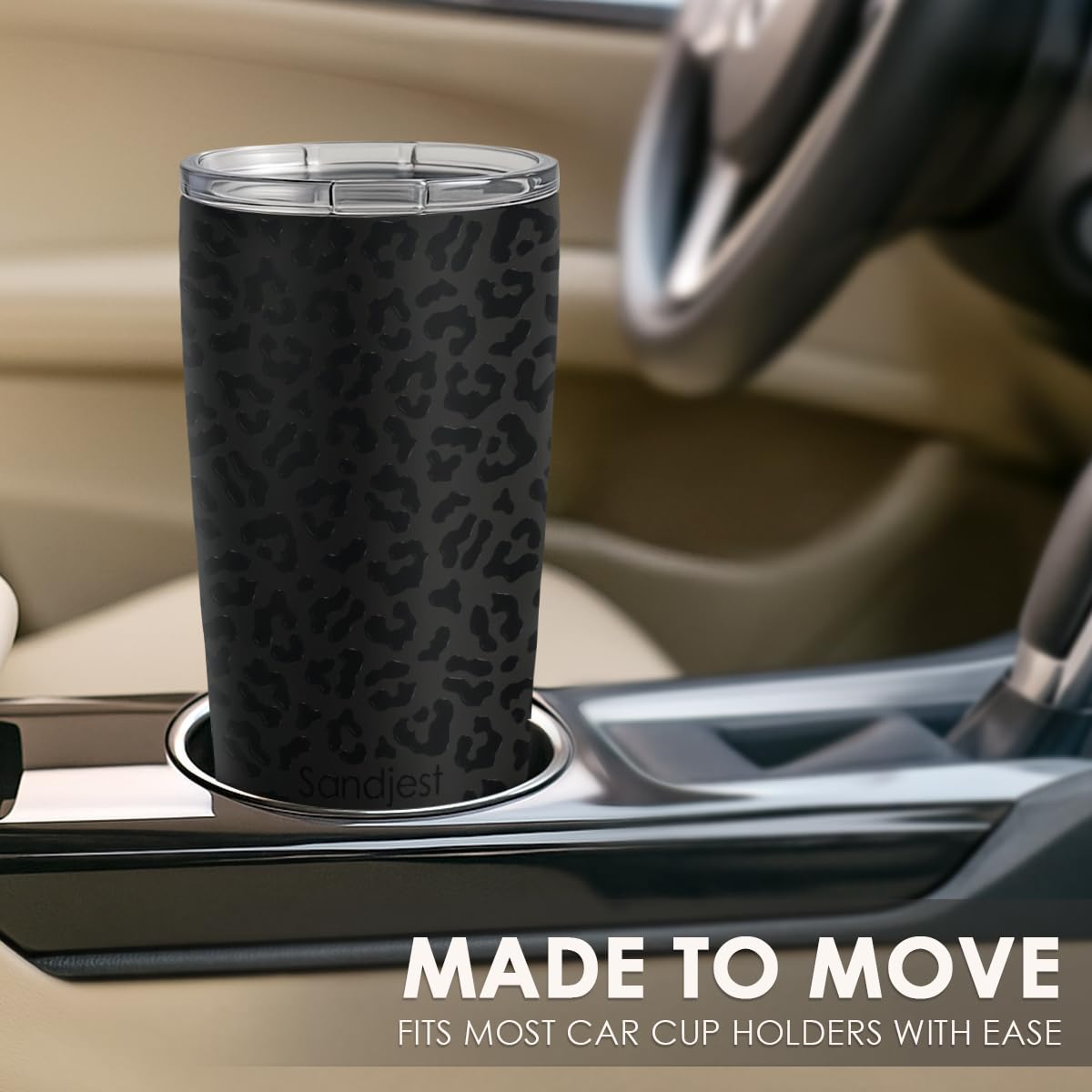20oz Stainless Steel Insulated Leopard Print Tumbler Z5569