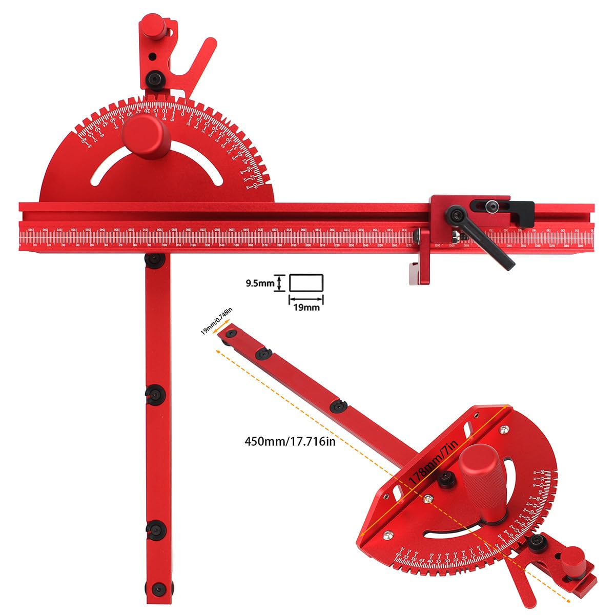 Table Saw Precision Miter System with Miter Fence & Bar L6101