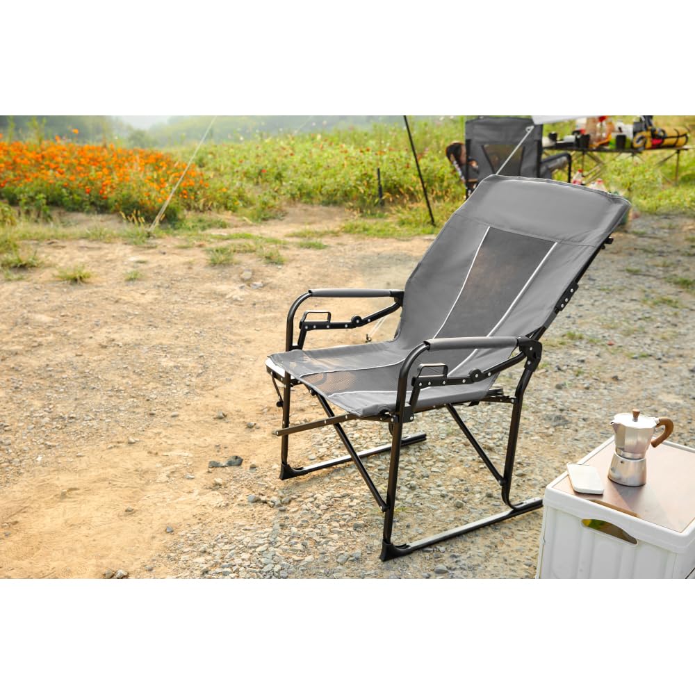Oversized Portable Folding Camping Chair with Side Table X173166