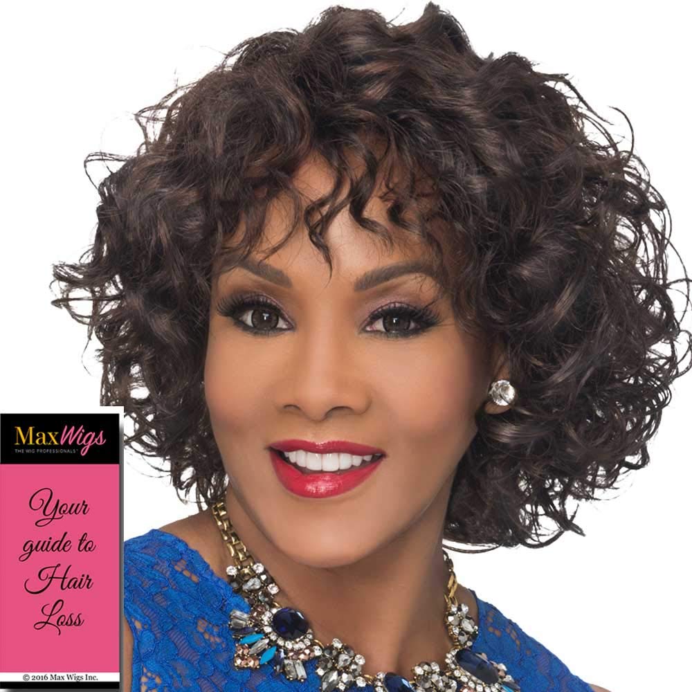 12" Medium Length Loose Mixed Curls Side Part Synthetic Wig K534