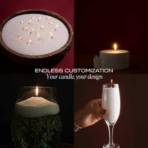 18oz Sand Pearled Candle with 30 Wicks T7648